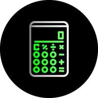 calculadora doble degradado circulo icono vector