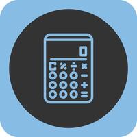 Calculator Linear Round Icon vector