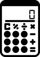 Calculator Glyph Icon vector
