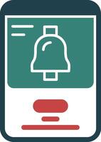 Bell Glyph Two Color Icon vector