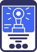 Trophy Solid Two Color Icon vector