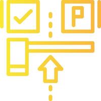 Car entrance Linear Gradient Icon vector