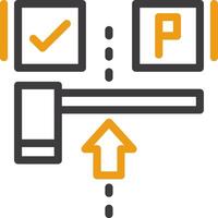 Car entrance Line Two Color Icon vector