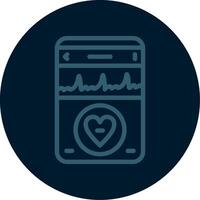 Heartbeat Line Multi color Icon vector