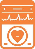 Heartbeat Solid Multi Gradient Icon vector