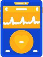 Heartbeat Flat Two Color Icon vector