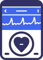 Heartbeat Solid Two Color Icon vector