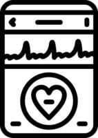Heartbeat Line Icon vector