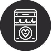 Heartbeat Inverted Icon vector