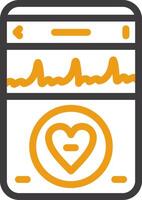 Heartbeat Line Two Color Icon vector