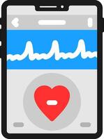 Heartbeat Flat Icon vector