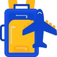 Backpack Flat Two Color Icon vector