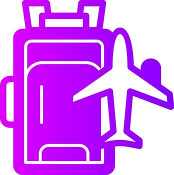 mochila sólido multi degradado icono vector