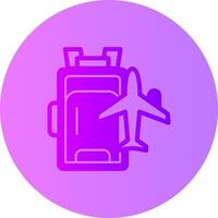 Backpack Gradient Circle Icon vector