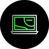 Laptop Dual Gradient Circle Icon vector