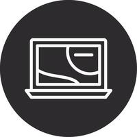 Laptop Inverted Icon vector