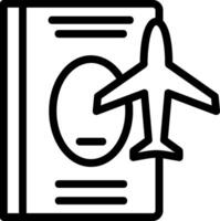 Passport Line Icon vector