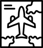 Plane Line Icon vector