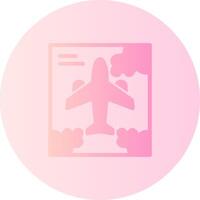 Plane Gradient Circle Icon vector
