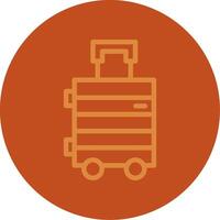 Suitcase Line Multi color Icon vector