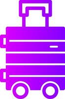 Suitcase Solid Multi Gradient Icon vector