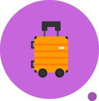 Suitcase Flat Shadow Icon vector