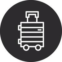 Suitcase Inverted Icon vector