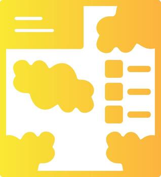 Map Solid Multi Gradient Icon vector