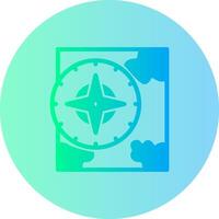 Compass Gradient Circle Icon vector