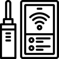 icono de línea de conexión wifi vector