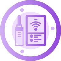 Wifi Connection Glyph Gradient Icon vector