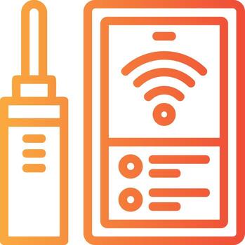Wifi Connection Linear Gradient Icon vector