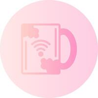 café taza degradado circulo icono vector