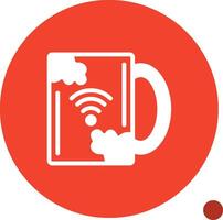 Coffee cup Glyph Shadow Icon vector