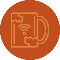 Coffee cup Line Multi color Icon vector