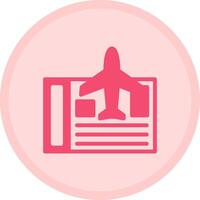 Airplane ticket Multicolor Circle Icon vector