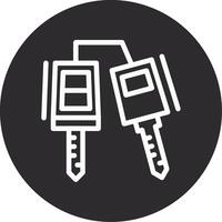 Valet key Inverted Icon vector