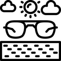 Sunglasses Line Icon vector