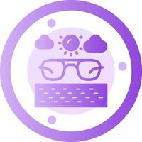 Sunglasses Glyph Gradient Icon vector