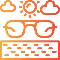 Sunglasses Linear Gradient Icon vector