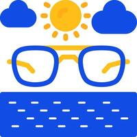 Sunglasses Flat Two Color Icon vector