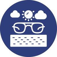 Sunglasses Glyph Circle Icon vector