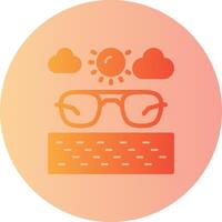 Sunglasses Gradient Circle Icon vector