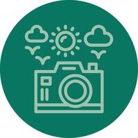Camera Line Multi color Icon vector