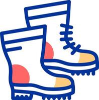 Hiking boots Color Filled Icon vector