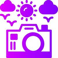 Camera Solid Multi Gradient Icon vector