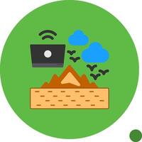 Wanderlust Flat Shadow Icon vector