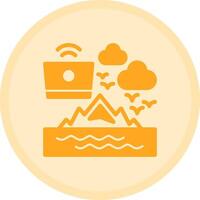 Wanderlust Multicolor Circle Icon vector