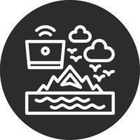 Wanderlust Inverted Icon vector