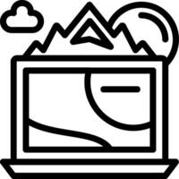 Work from anywhere Line Icon vector
